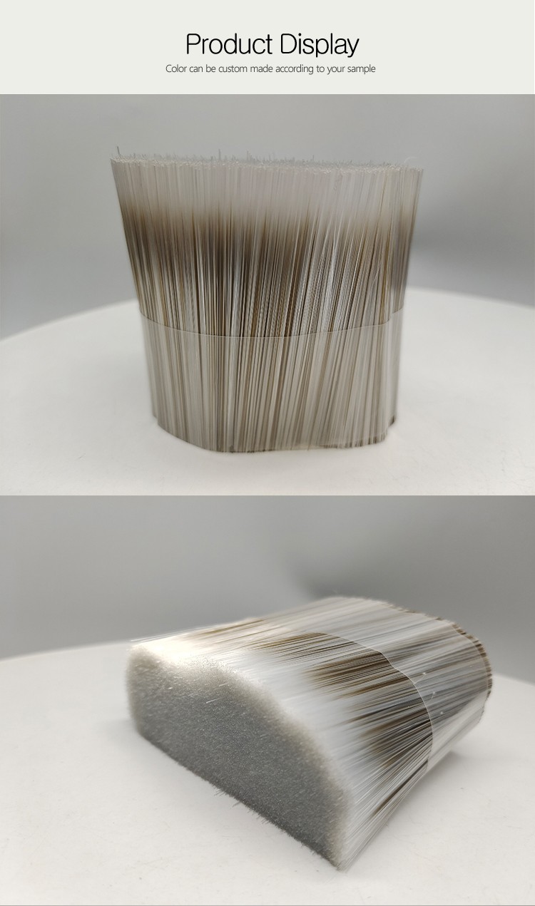 Synthetic solid fiber brush bristles